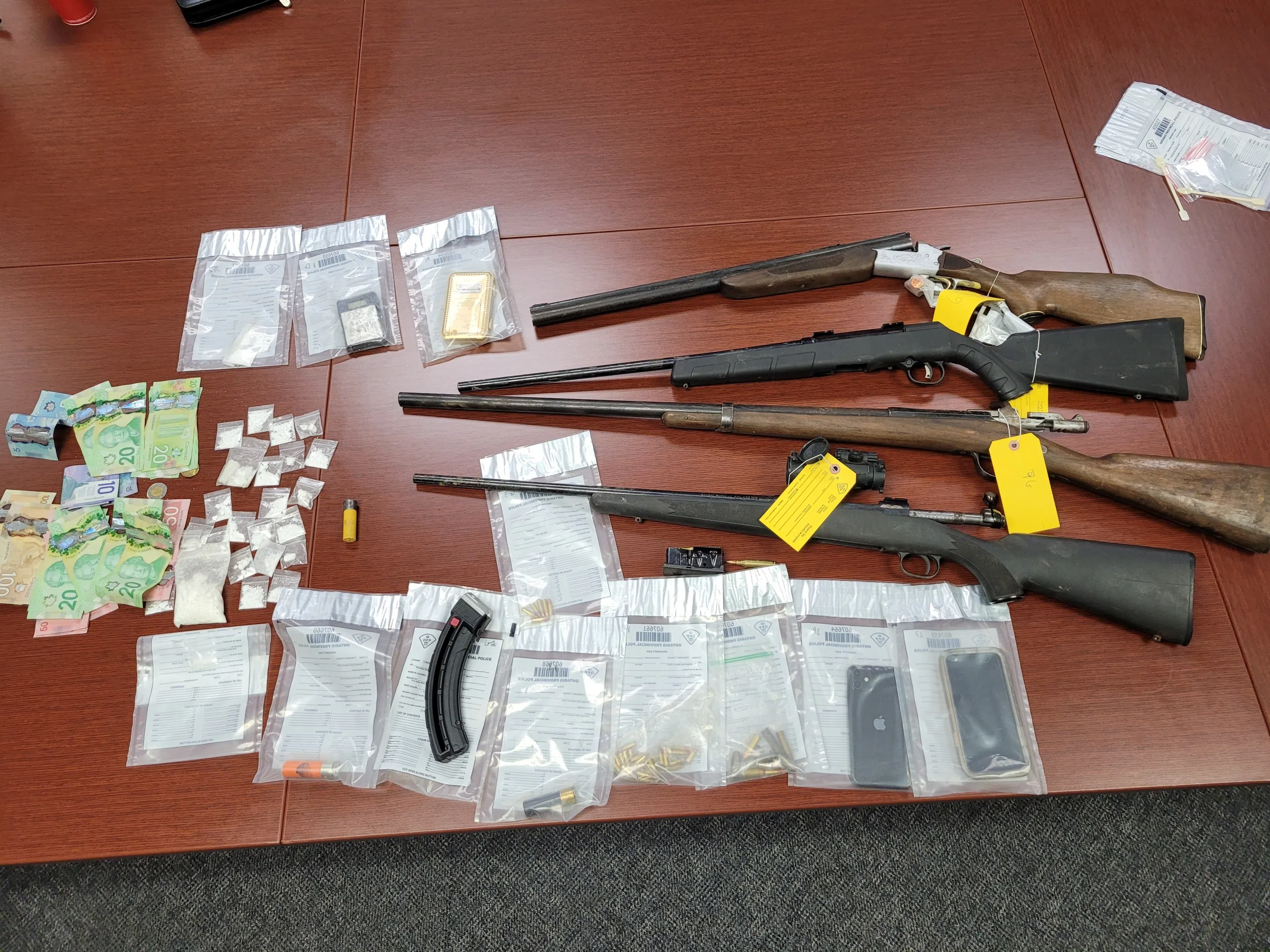 Drug and weapons charges in The County