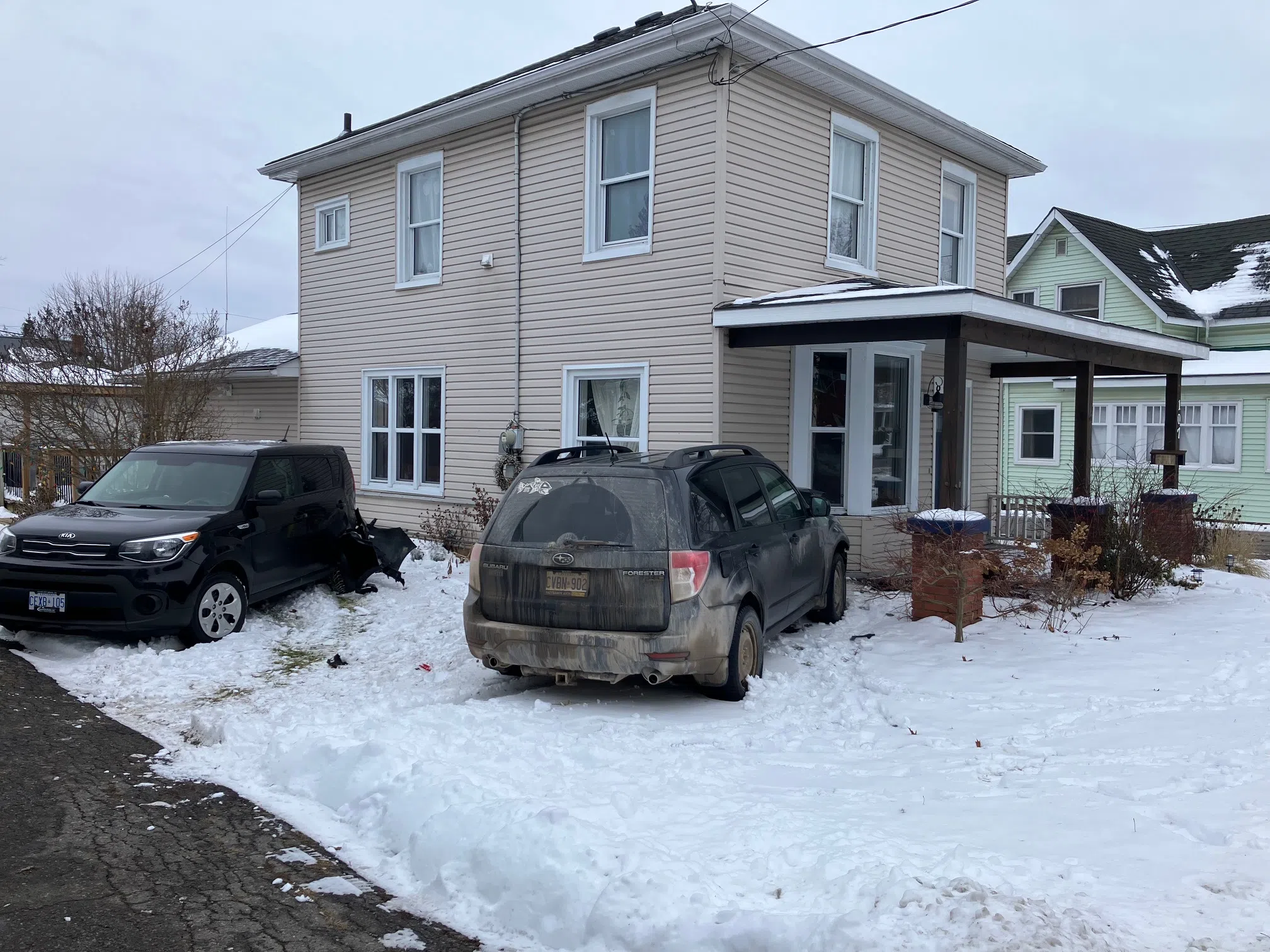 Vehicle into house