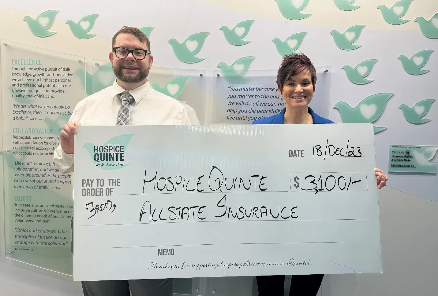 $3,000 raised for Hospice Quinte