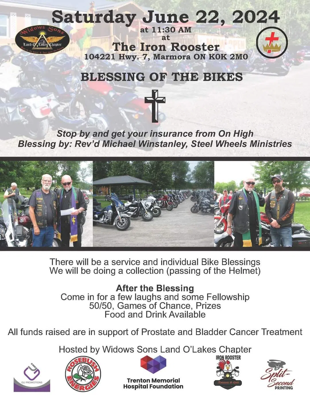 Blessing of the Bikes to raise funds for prostate and bladder cancer treatment