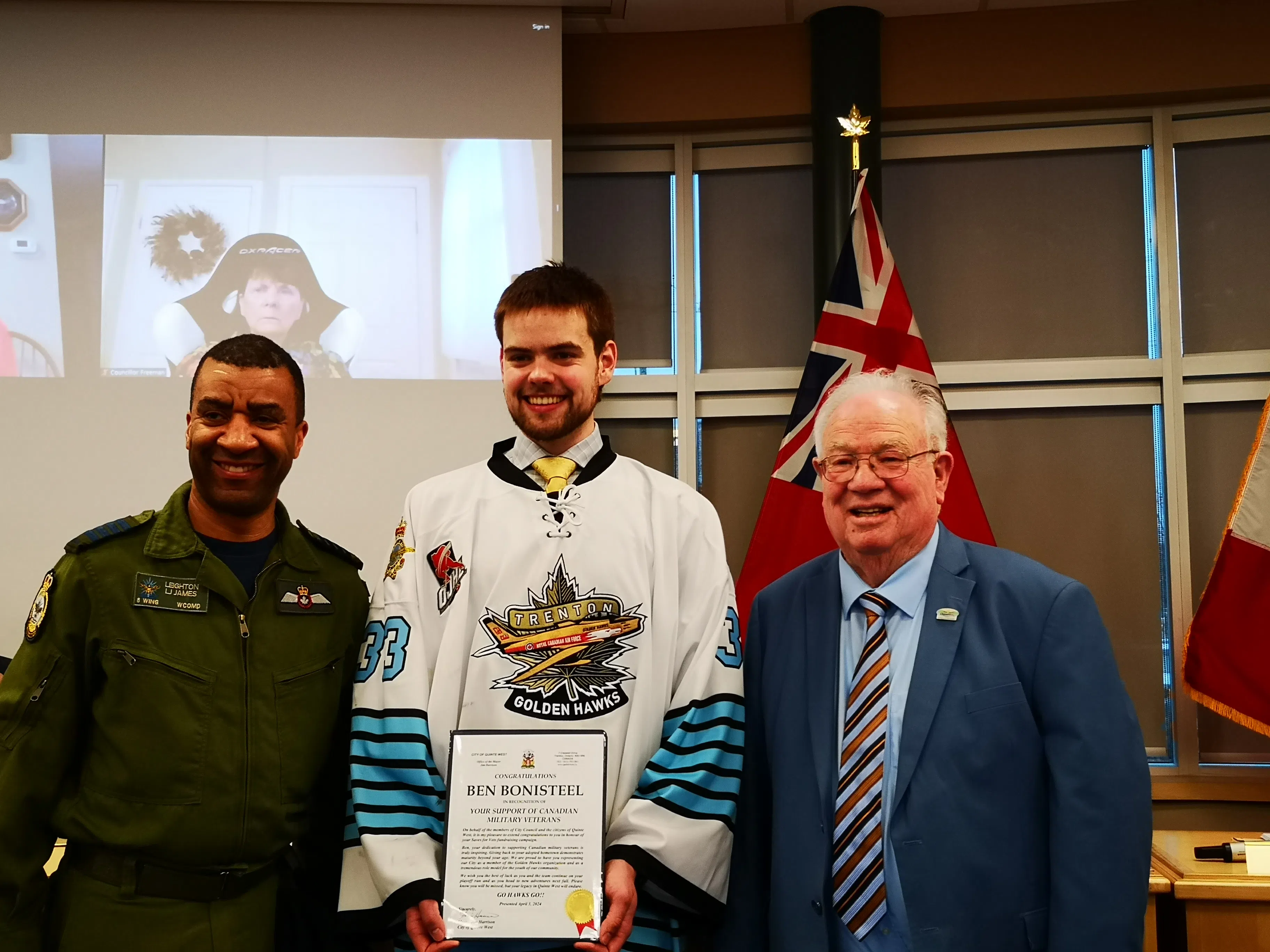 Golden Hawks goalie raises funds for VETS Canada