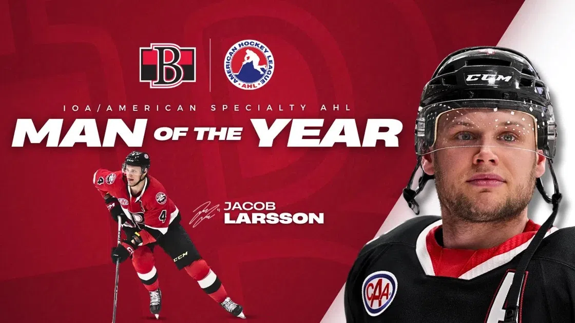 Jacob Larsson named Belleville Senators' Man of the Year