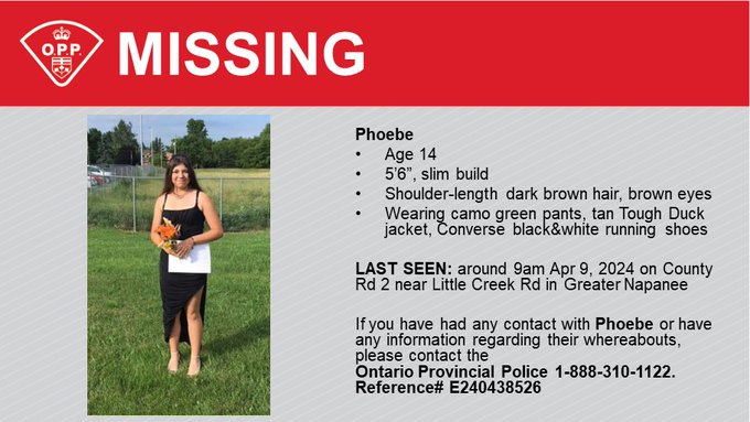 Missing girl from Napanee - Vimarsana News