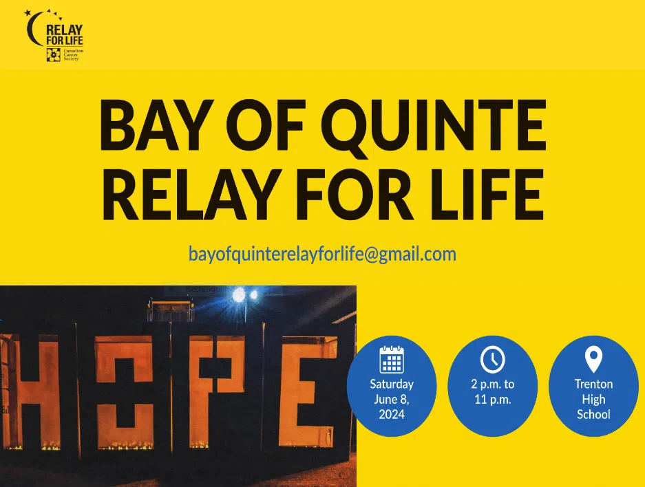 Date set for Bay of Quinte Relay for Life