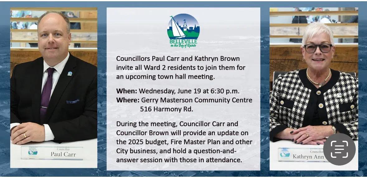 Town Hall meeting in Thurlow ward Wednesday