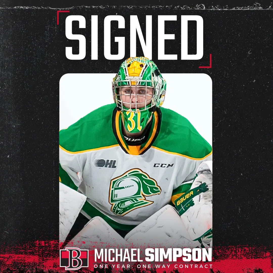 Belleville Sens sign goaltender Michael Simpson to one-year, one-way AHL contract