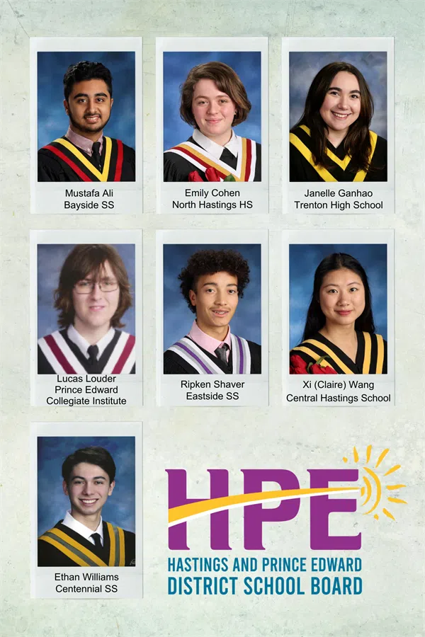 Seven HPEDSB high school students recognized with Governor General's Academic Medal