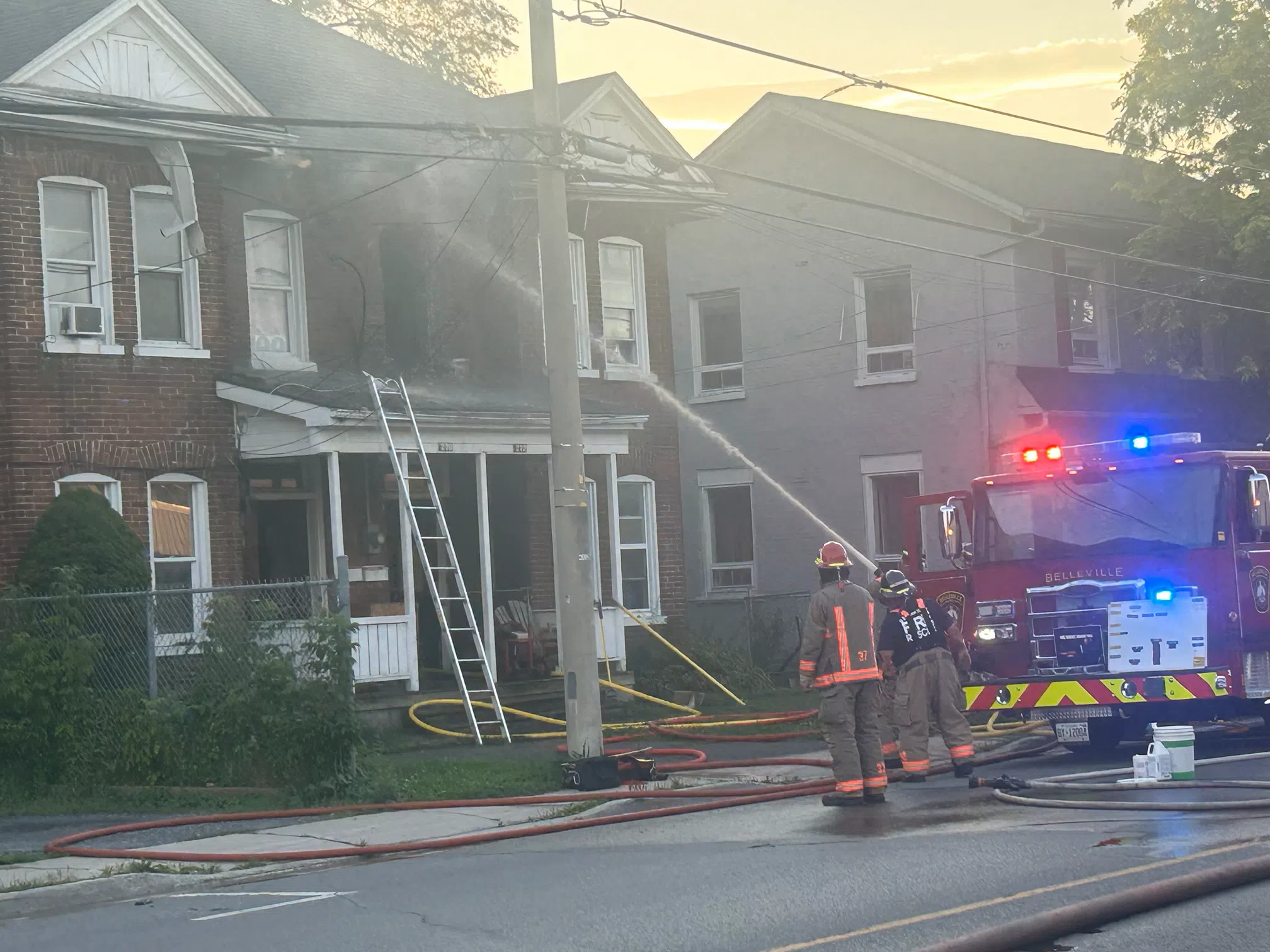 Apartment fire in Belleville