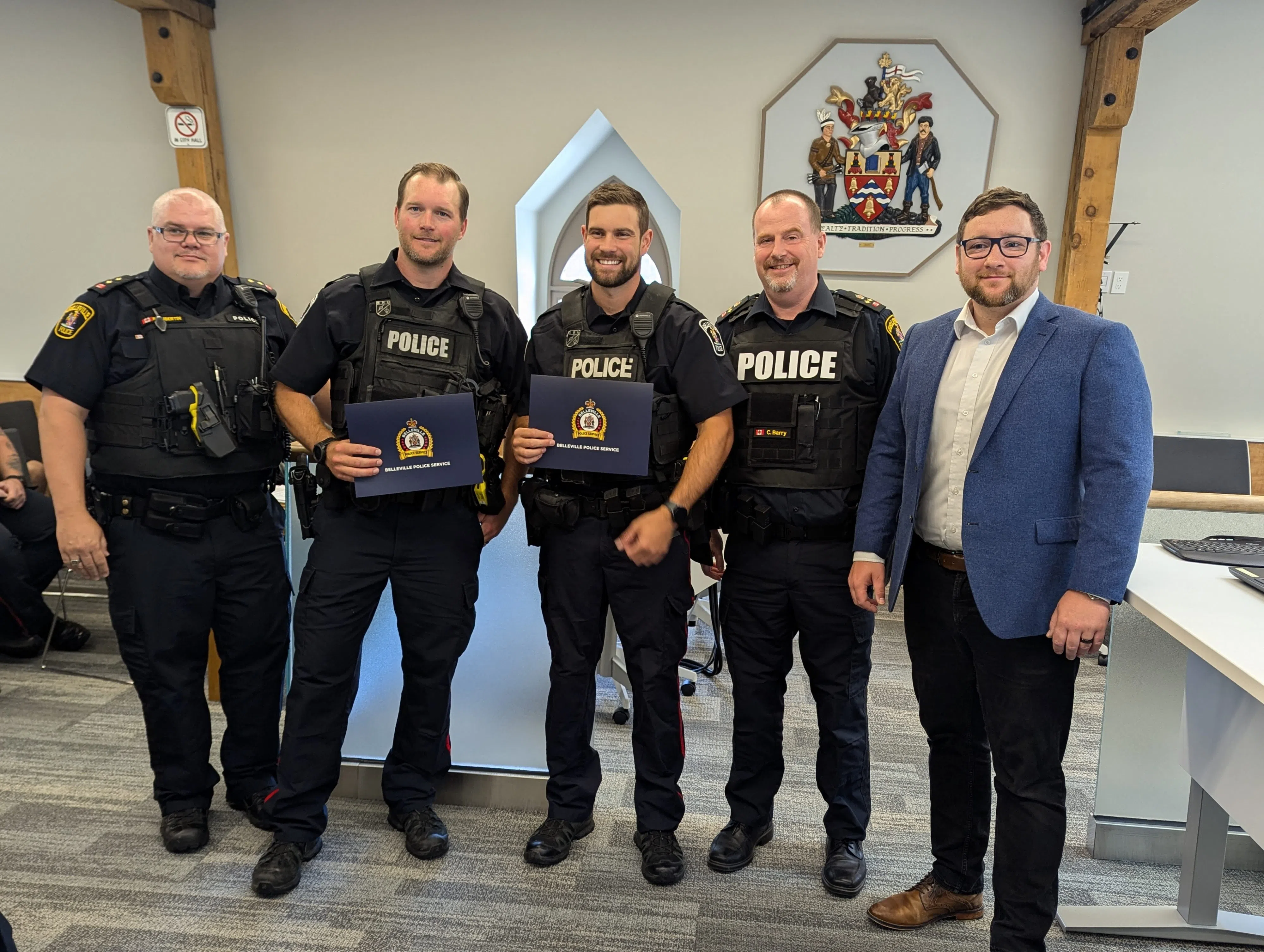 Belleville police officers receive commendation for handling of human trafficking situation