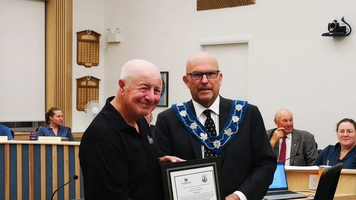 Prince Edward County honours former county warden Quinte News