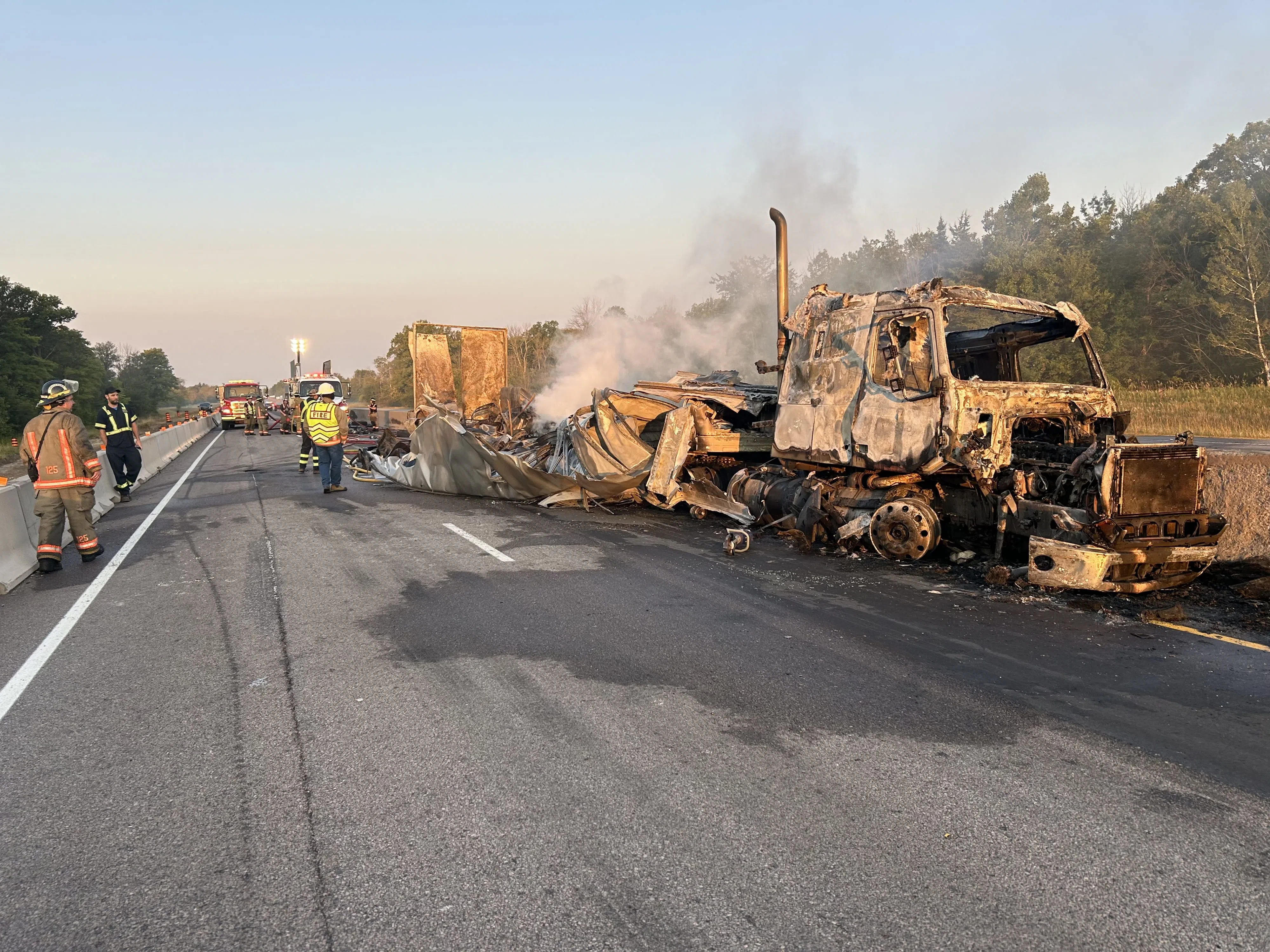 UPDATE: 401 OPEN after truck fire