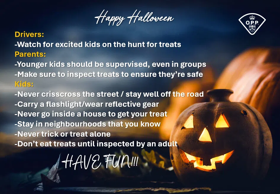 Tips from the OPP to stay safe this Halloween