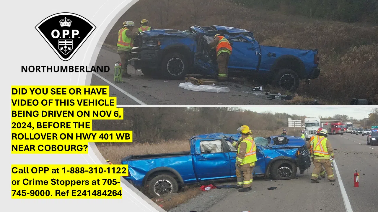 Northumberland OPP seeking public's help with 401 crash investigation