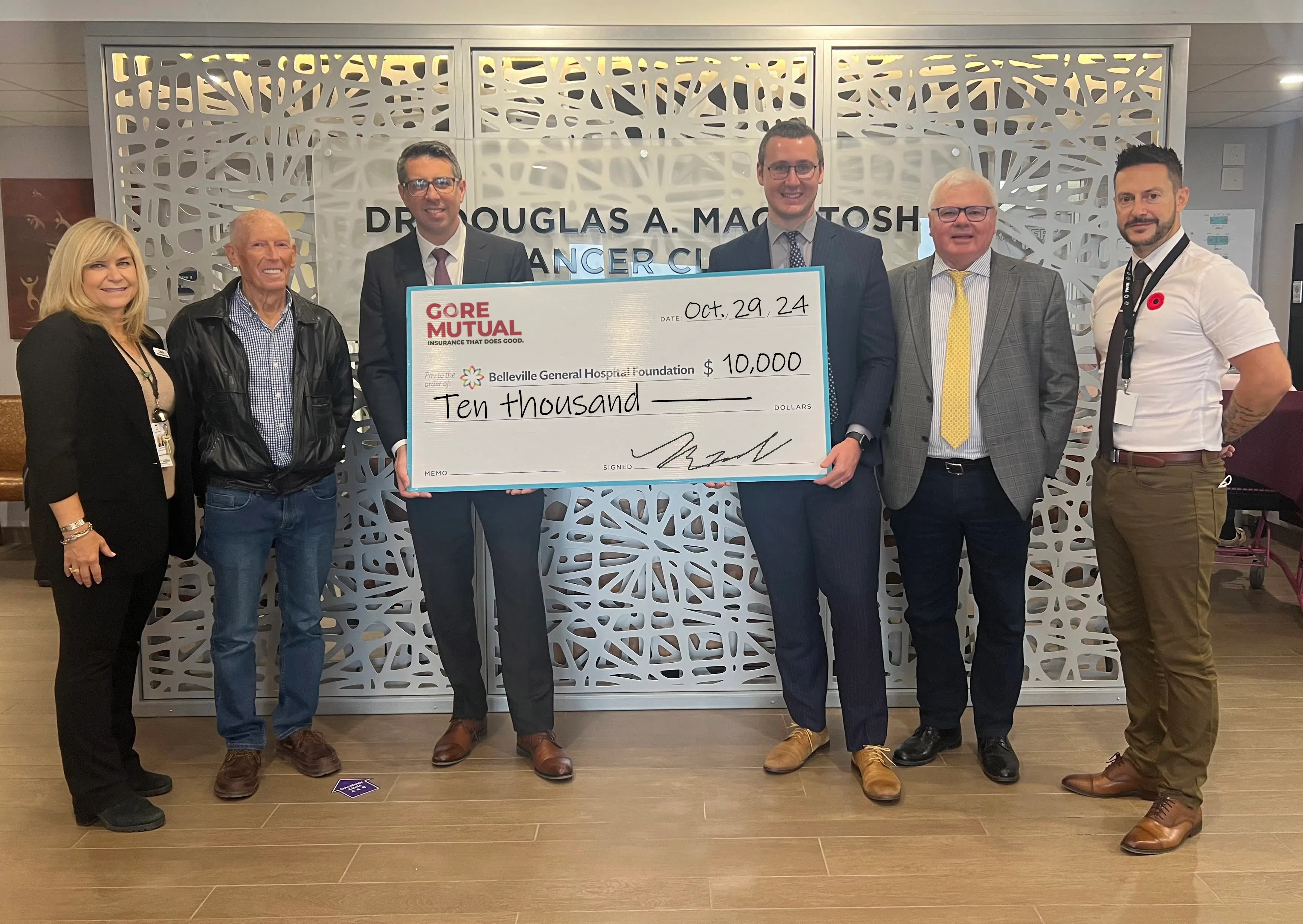 Gore Mutual donates $10,000 to Belleville General Hospital Foundation