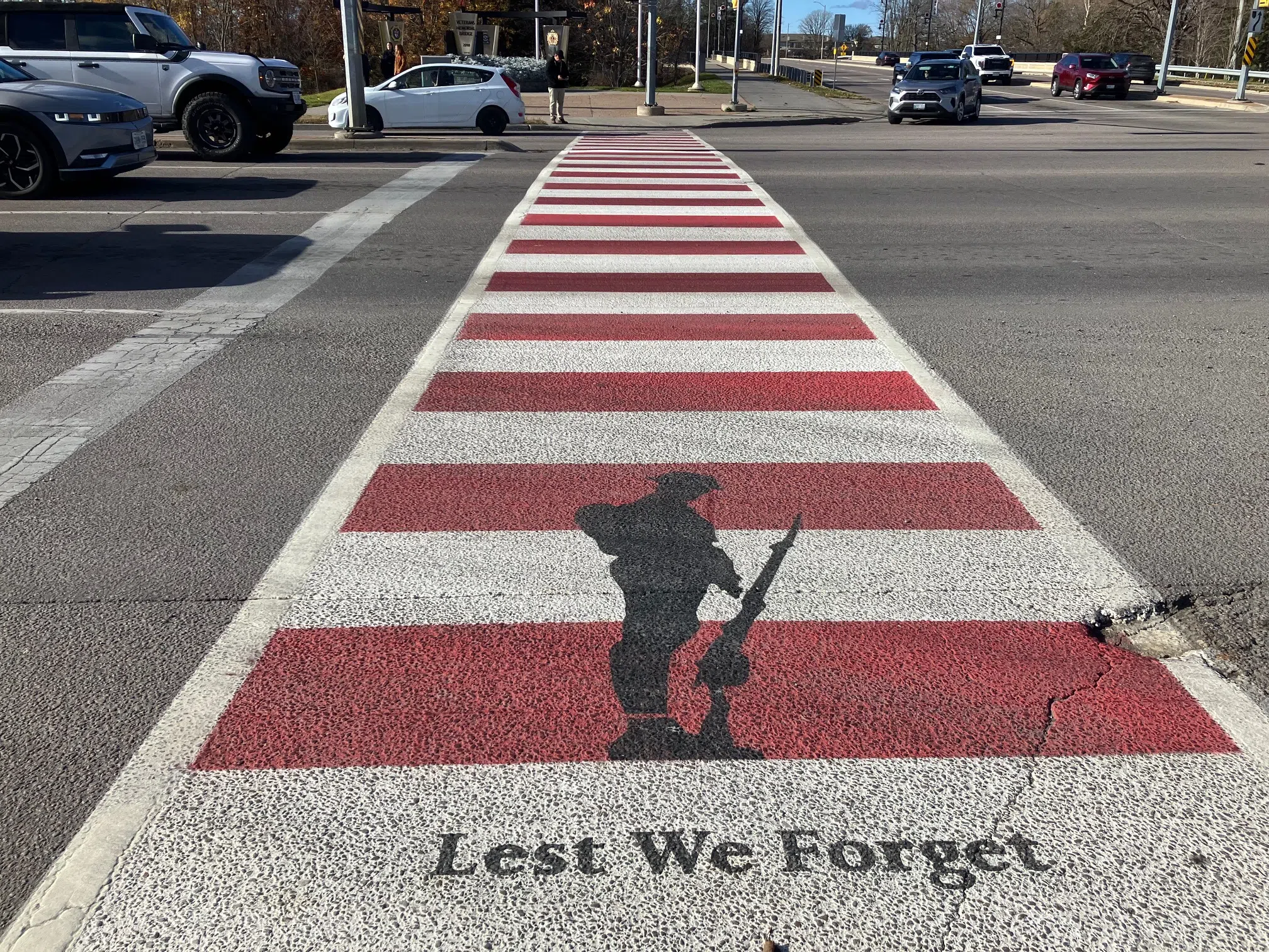 Crosswalk remembers Canada's veterans