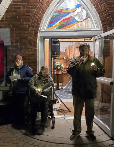 Candlelight vigil held after rainbow steps vandalism at Brighton church