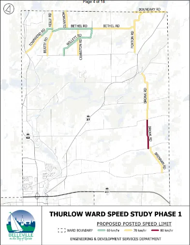 Speed limit recommendations in Thurlow ward