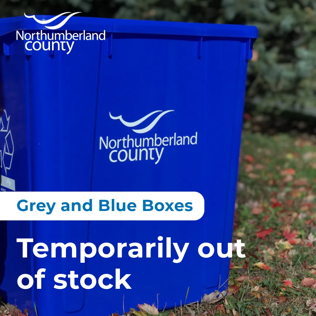 Public Notice: Northumberland recycling boxes temporarily out of stock