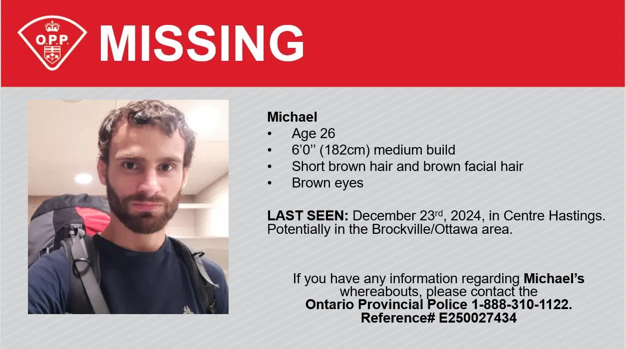 Missing person last seen in Centre Hastings