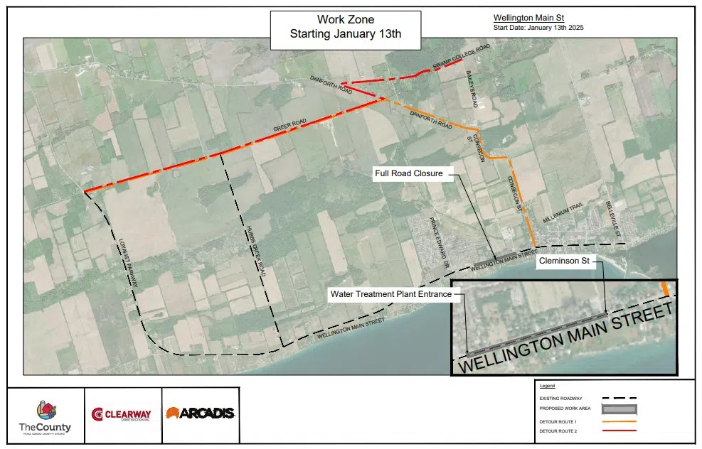 Wellington Main Street closure for trunk watermain and sanitary sewer project begins January 13