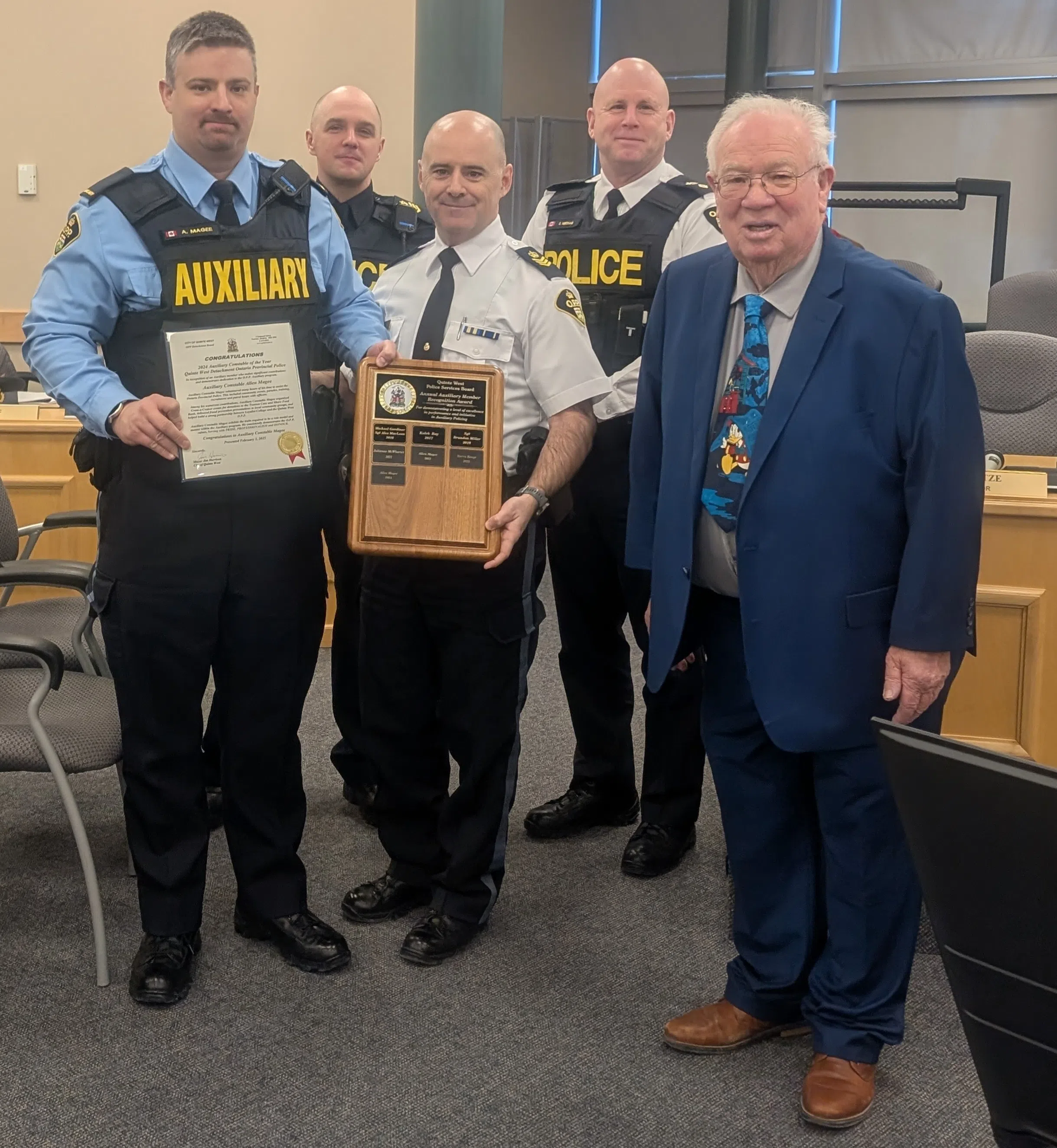 Quinte West OPP Auxiliary member receives two awards
