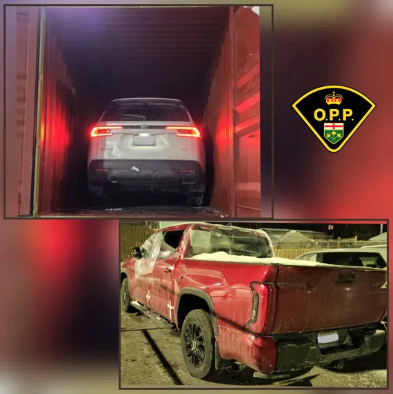OPP find stolen vehicles from the GTA in a shipping container in Quinte West