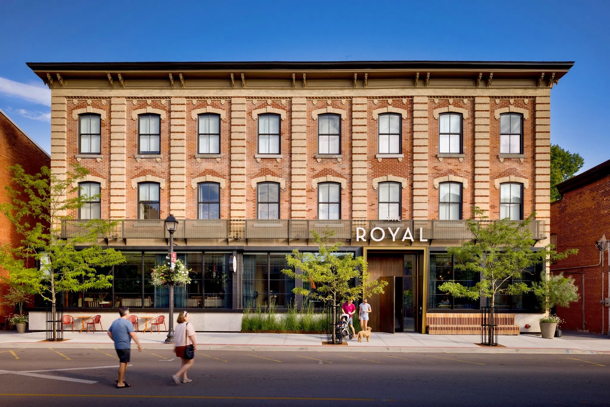 Flames at Royal Hotel