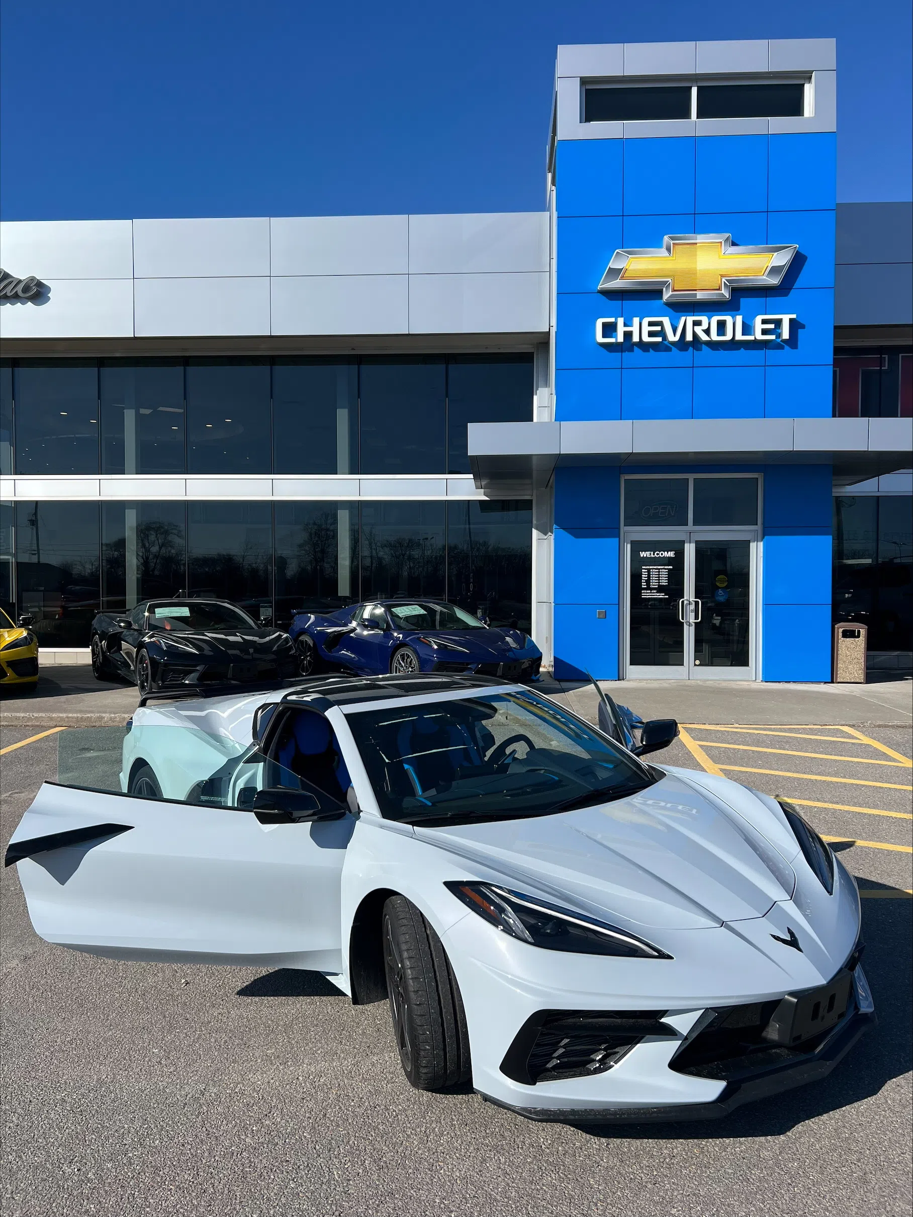 Drive away in shiny new Corvette Stingray