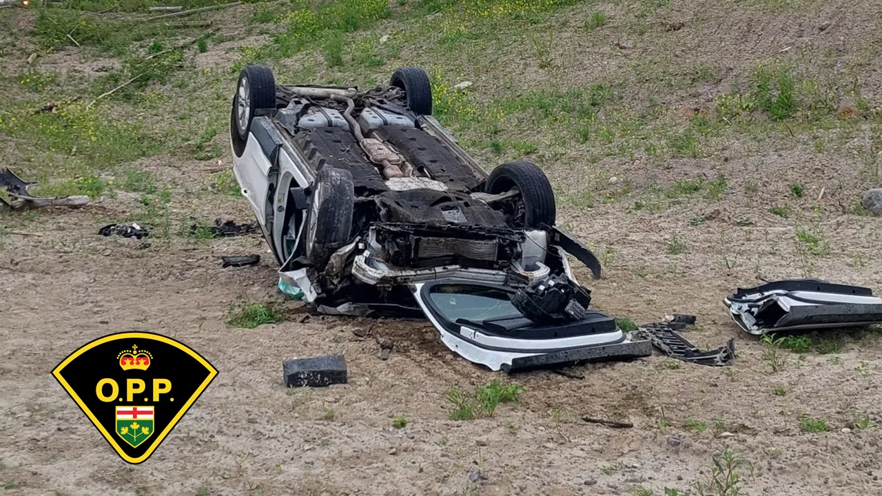 Vehicle rollover ends in charges