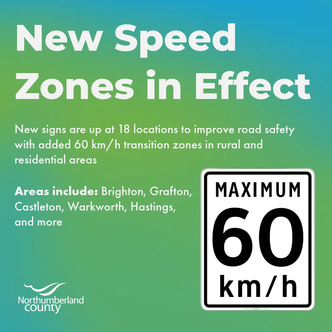 Speed zones updated in 18 Northumberland County locations