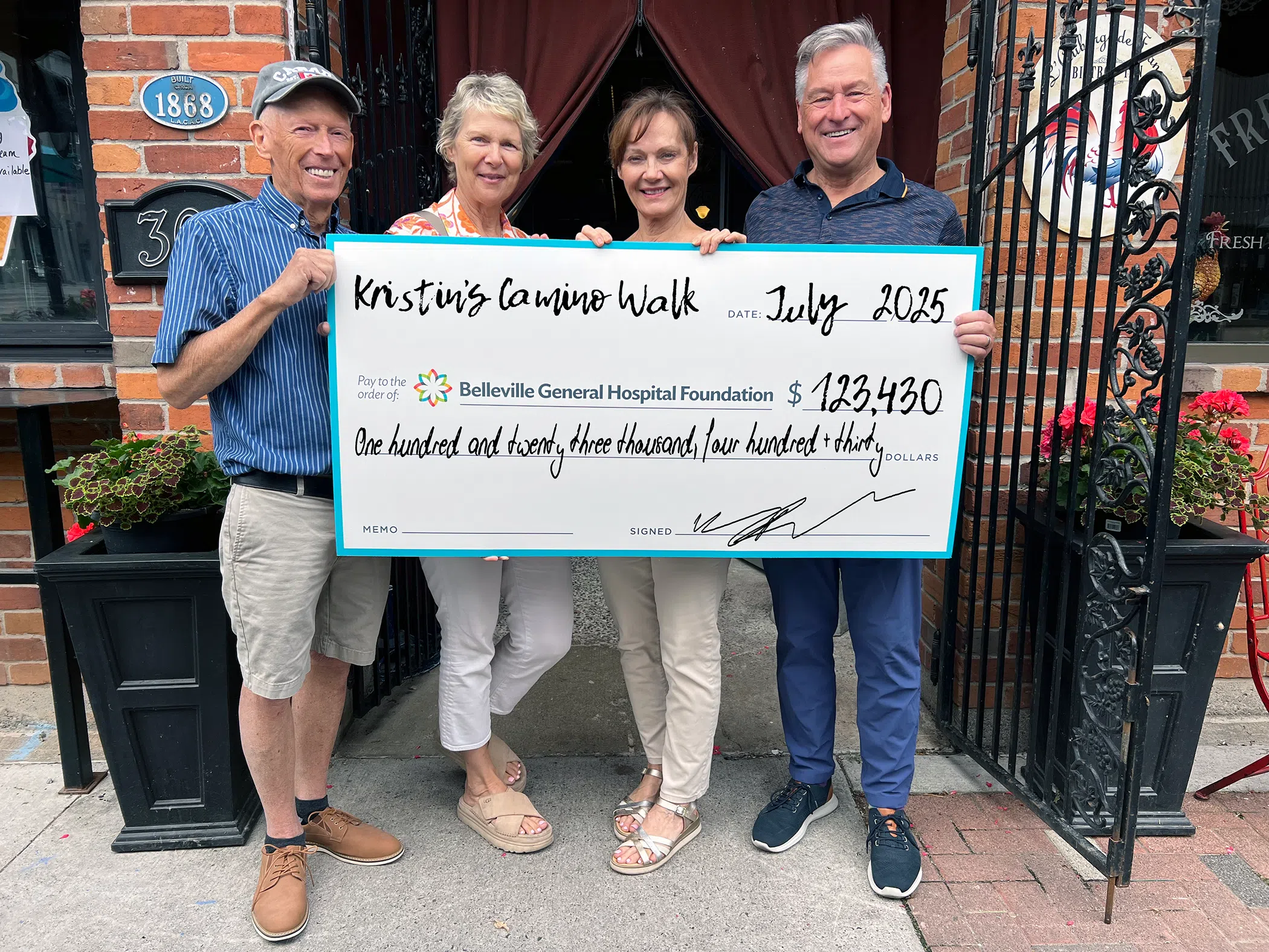 Kristin's Camino sprints past the finish line and the fundraising goal