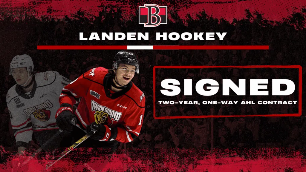 Landen Hookey signs two-year AHL contract with Belleville