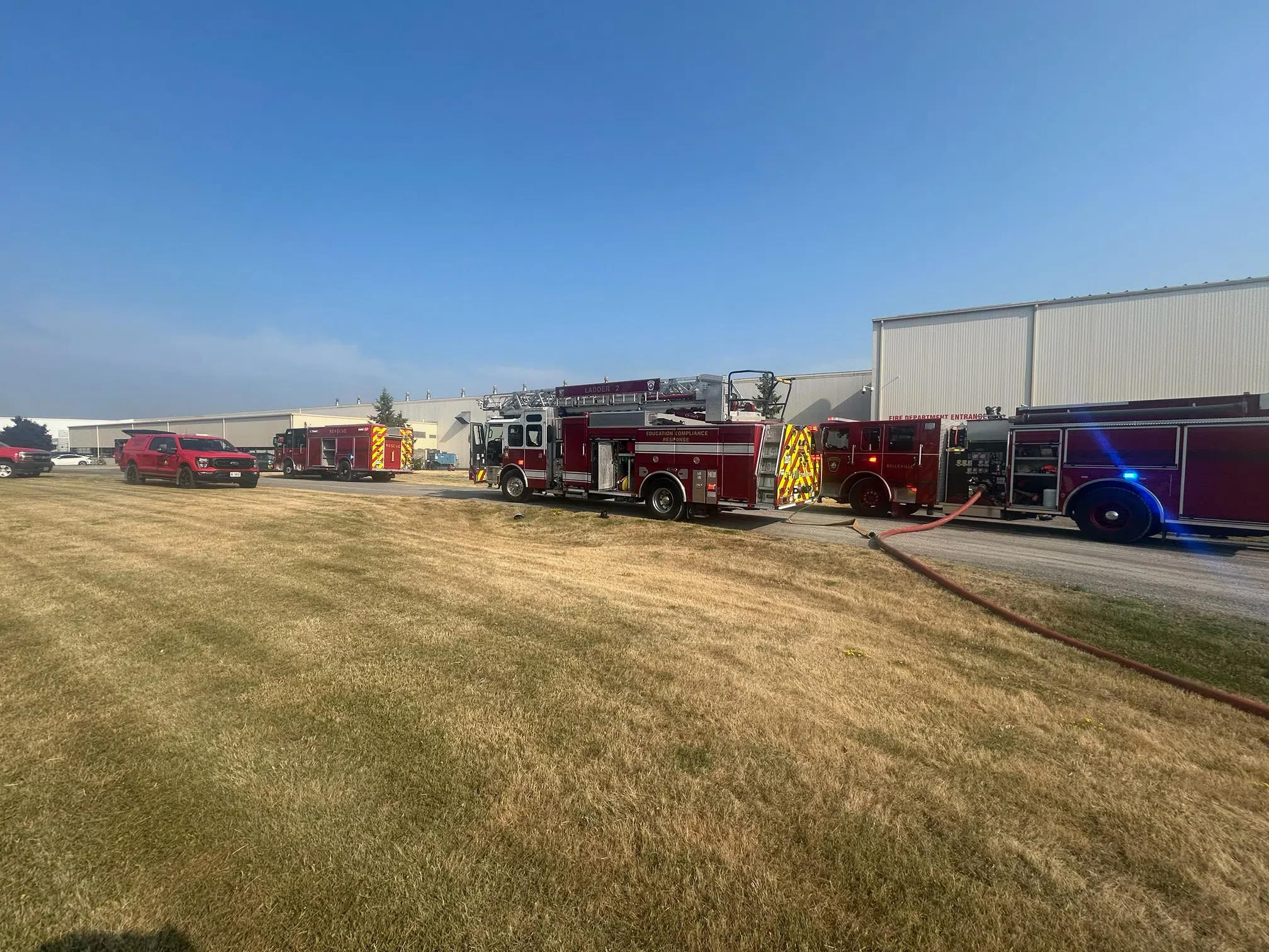Fire at Belleville's Northeast Industrial Park