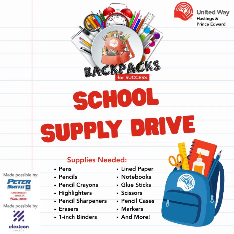 Backpacks for Success School Supply Drive begins Saturday