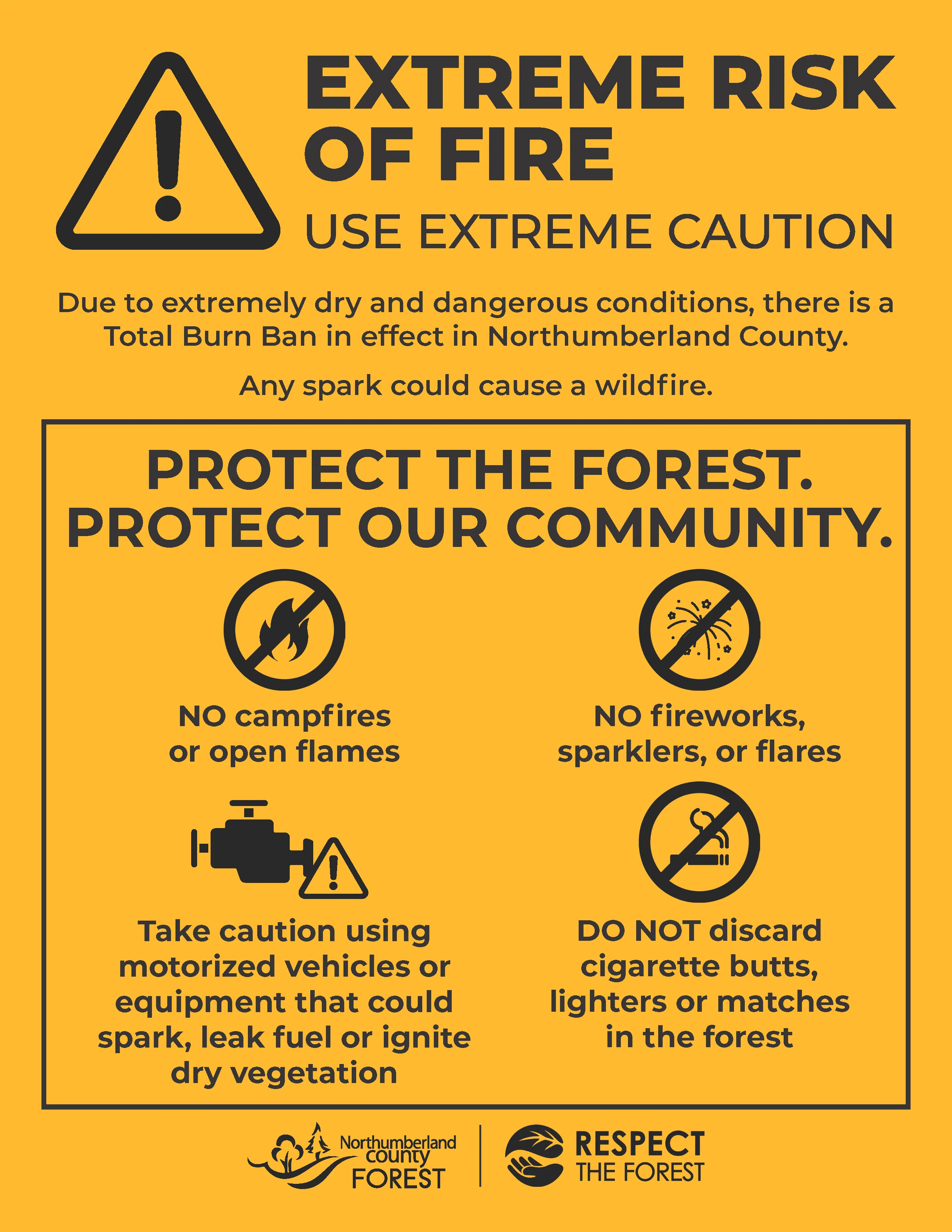 Visitors advised to use extreme caution in County Forest