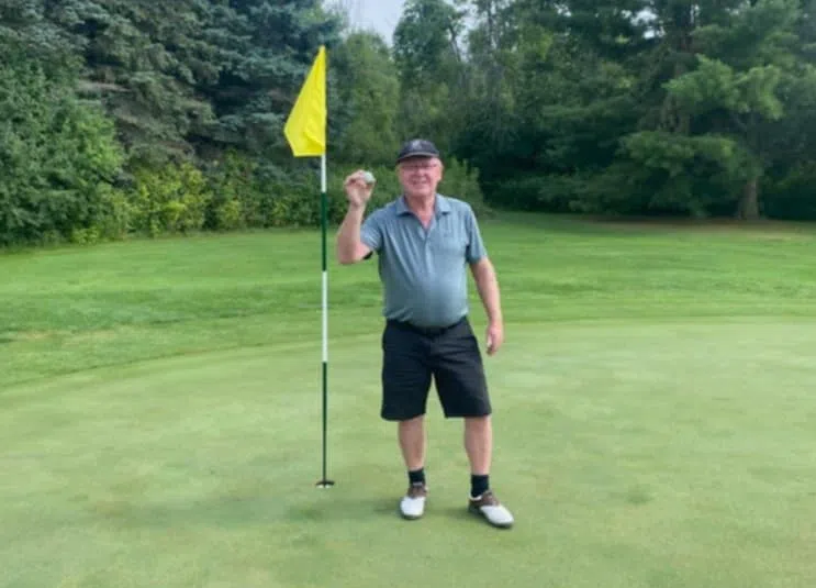 A great way to finish a round for Tim Jordan