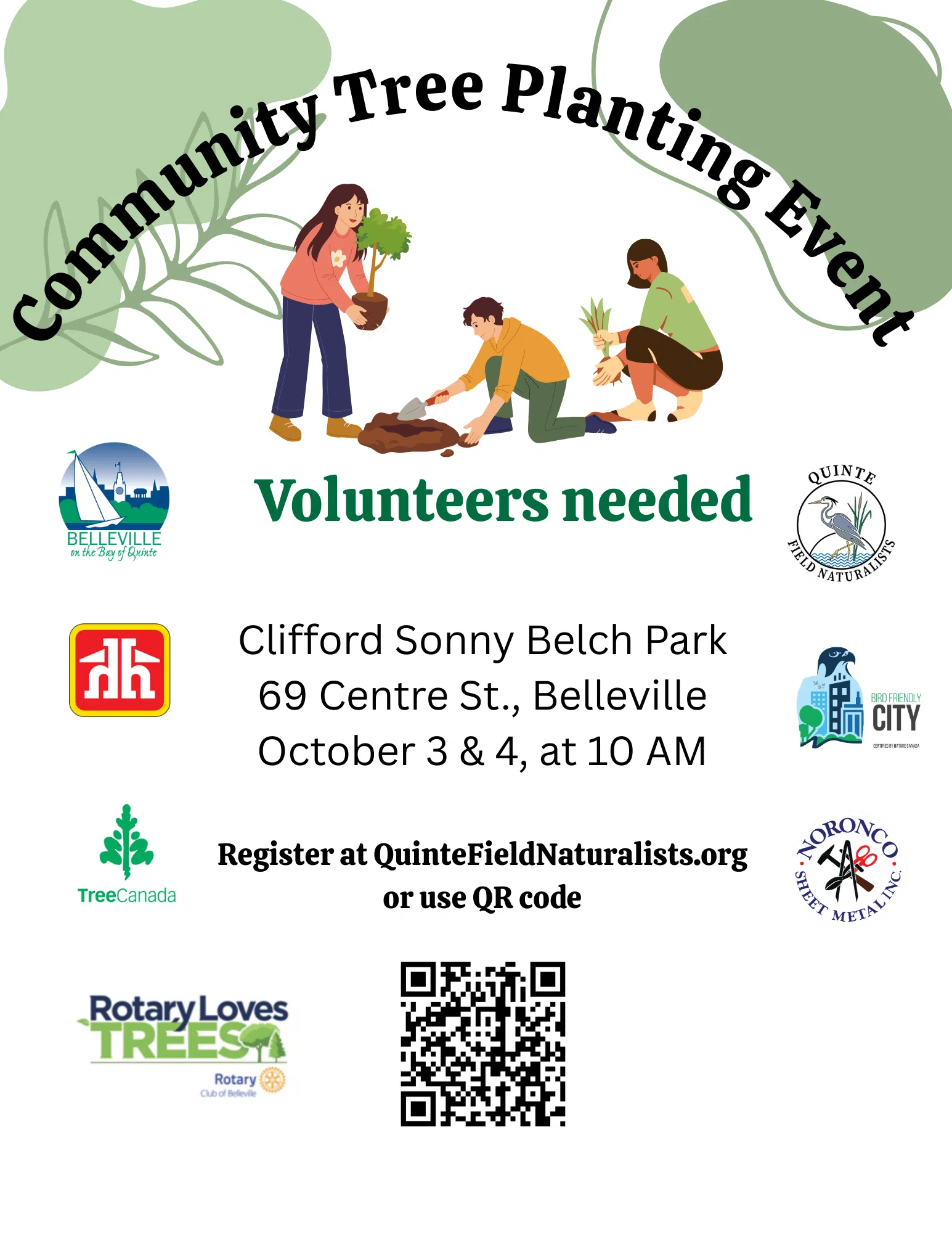 Community Tree Plant at Clifford Sonny Belch Park October 3 and 4