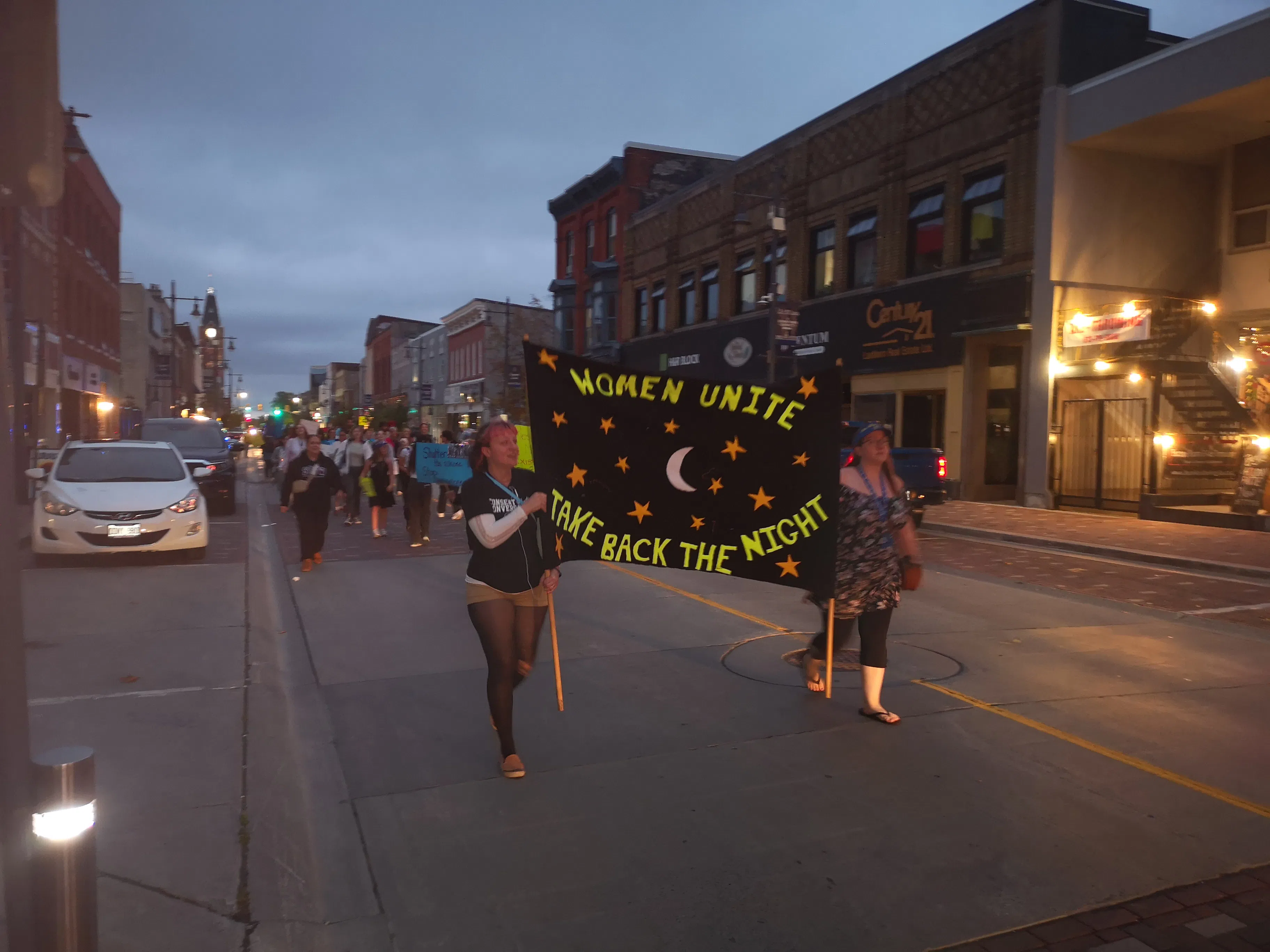 Take Back the Night marches through downtown Belleville