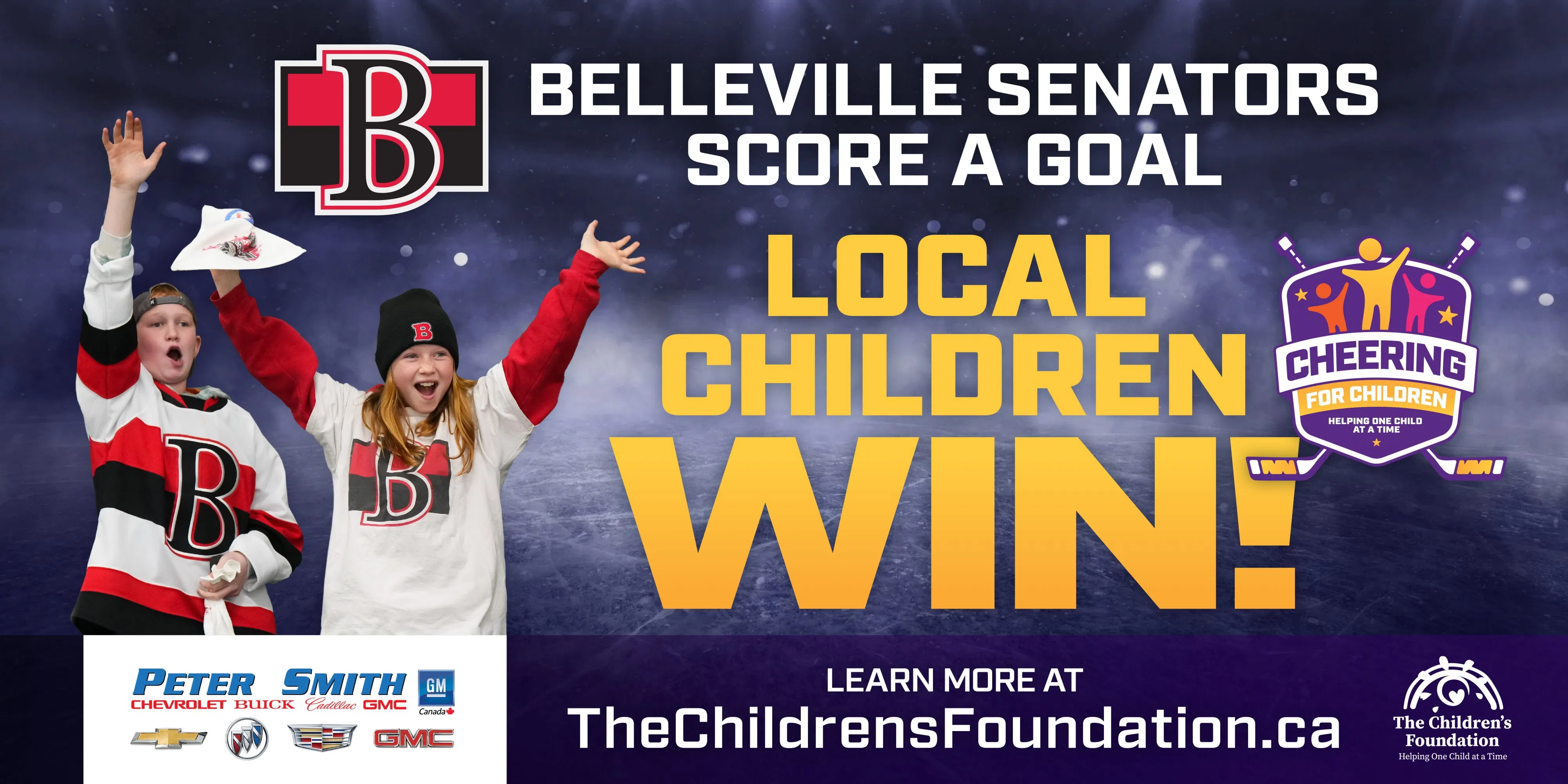 Belleville Senators and The Children's Foundation bring back Cheering for Children fundraiser