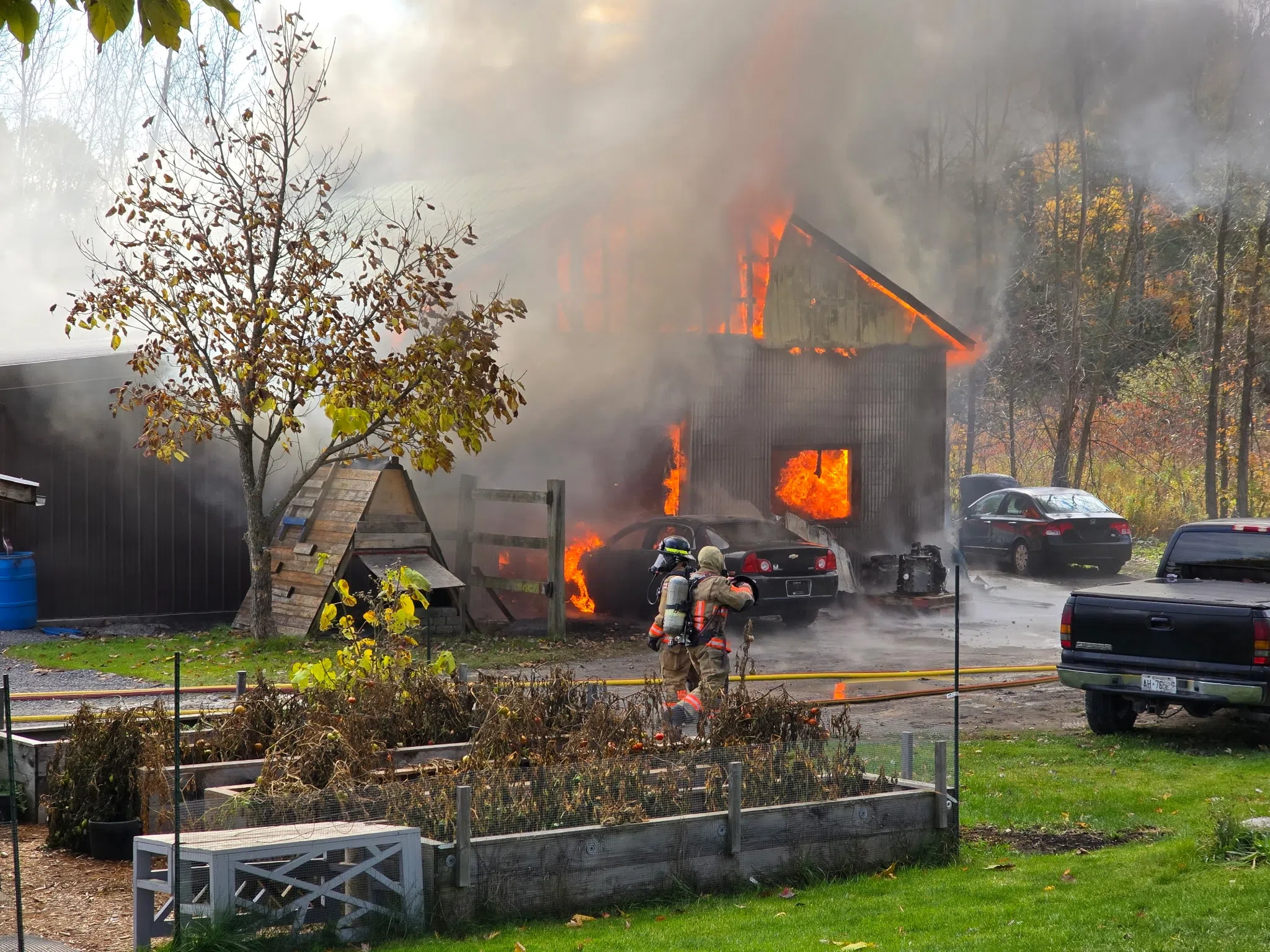 Structure fire on Old Madoc Road