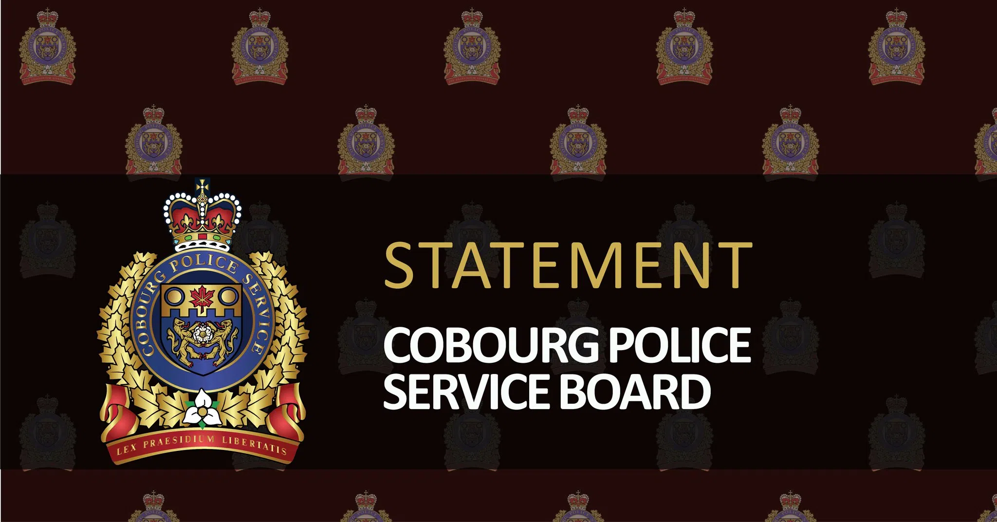 Cobourg Police Services Board Chair issues statement on budget