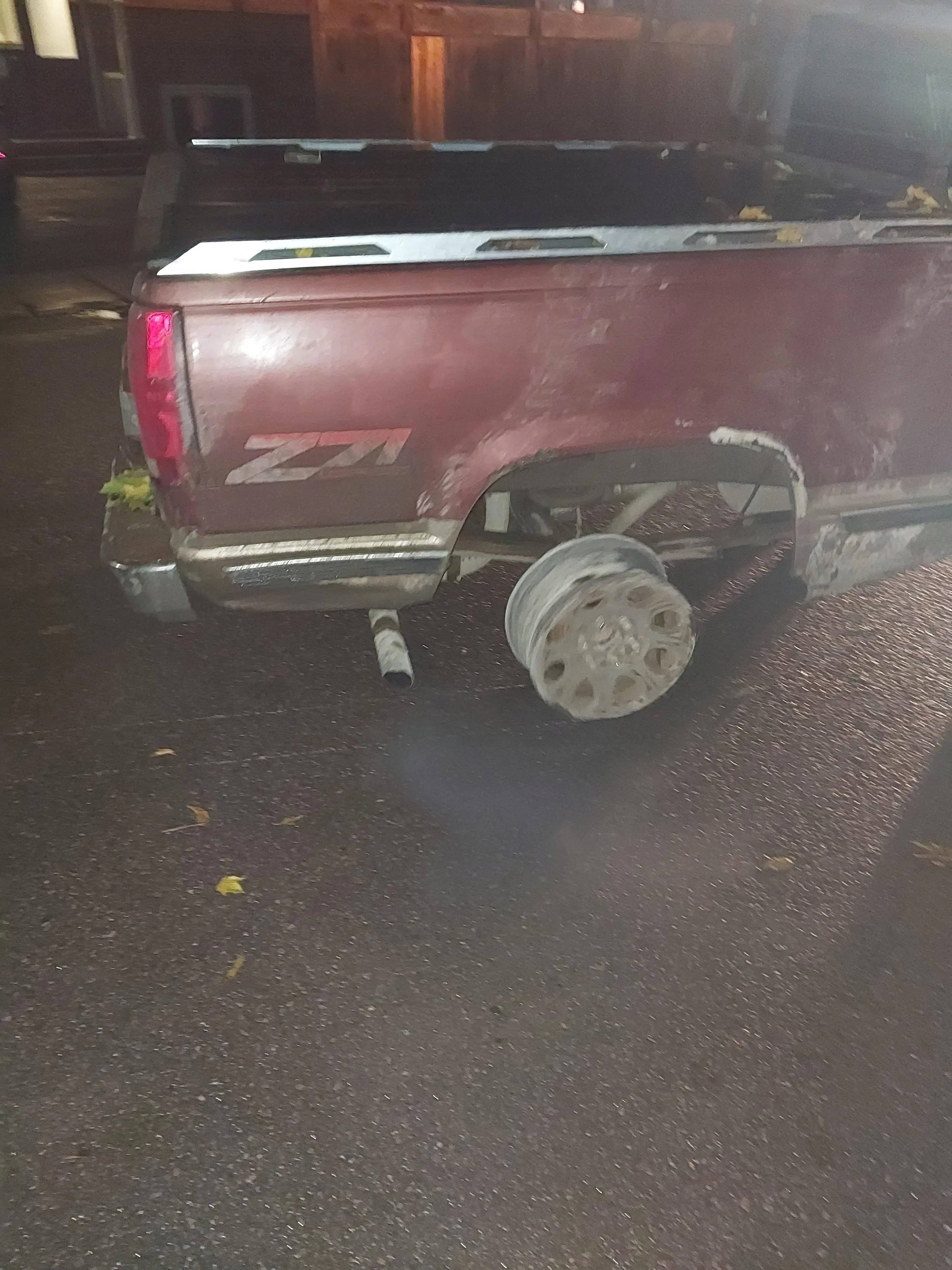 Kingston police arrest individual driving truck with three wheels