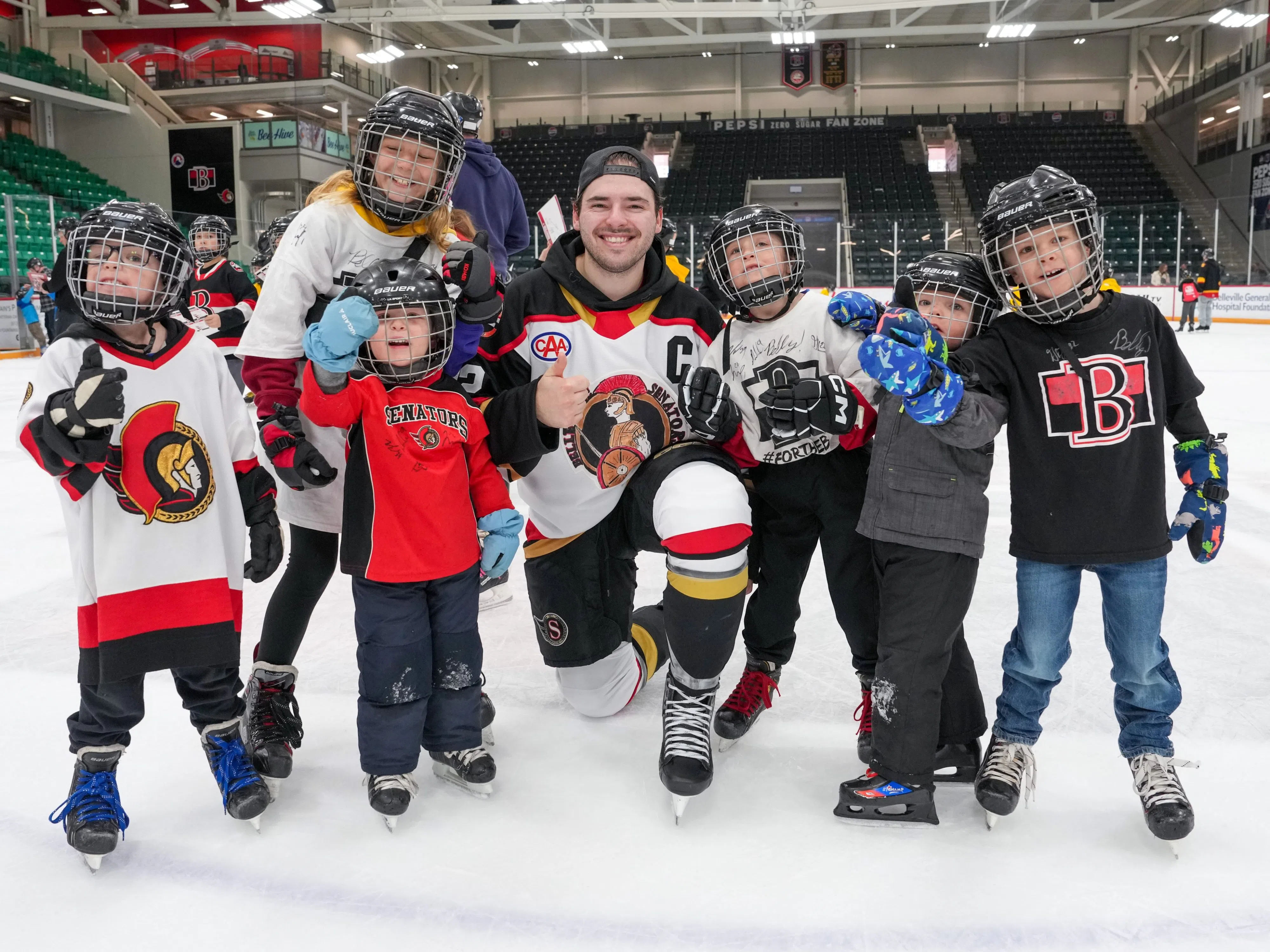 Belleville Sens and Captain Garrett Pilon support Cheering for Children