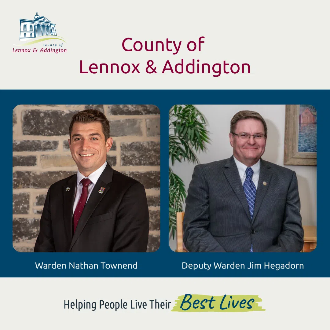 Warden and Deputy Warden elected in Lennox and Addington