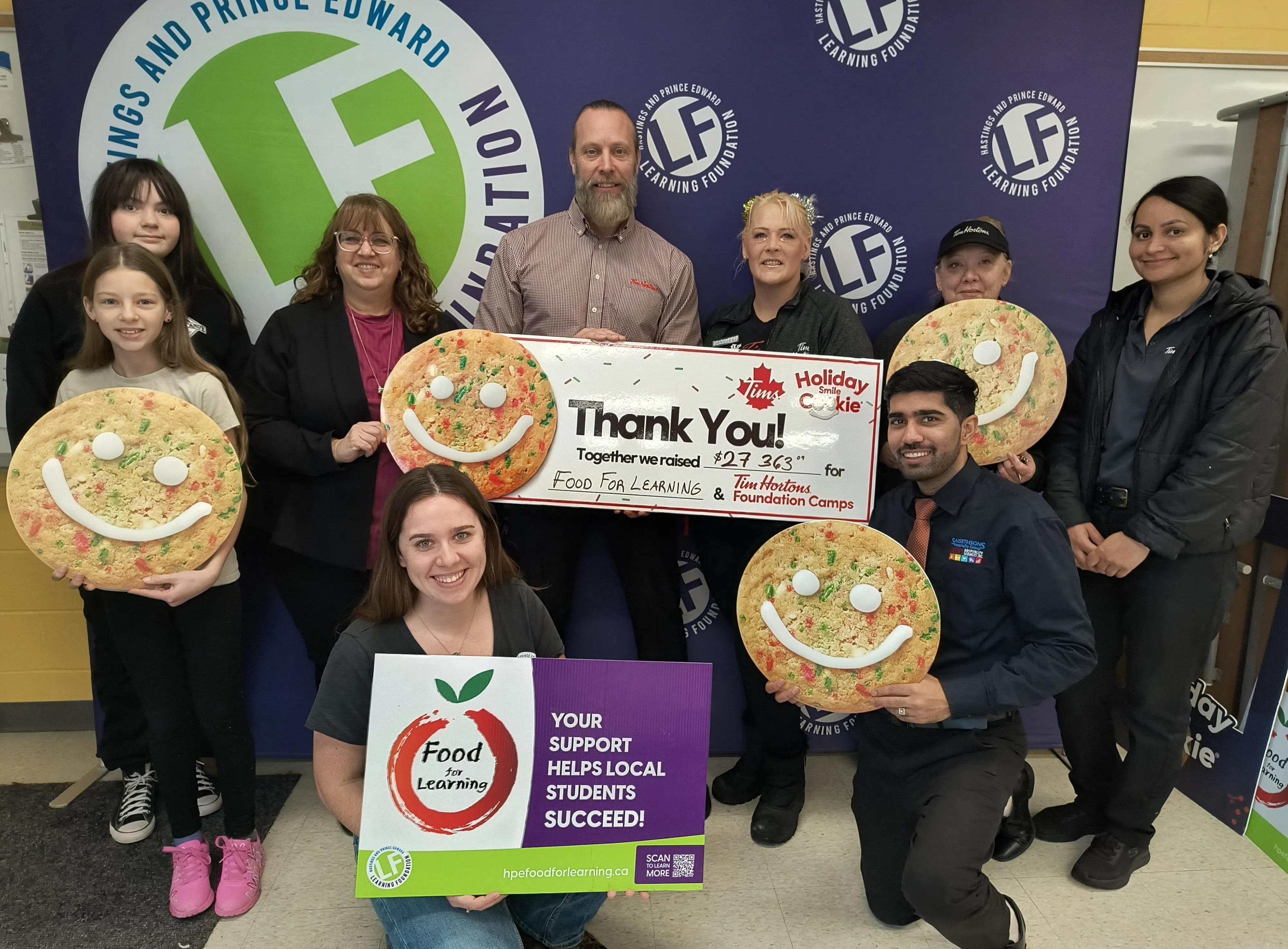 Smile Cookie Success: Big dollars raised for Food for Learning