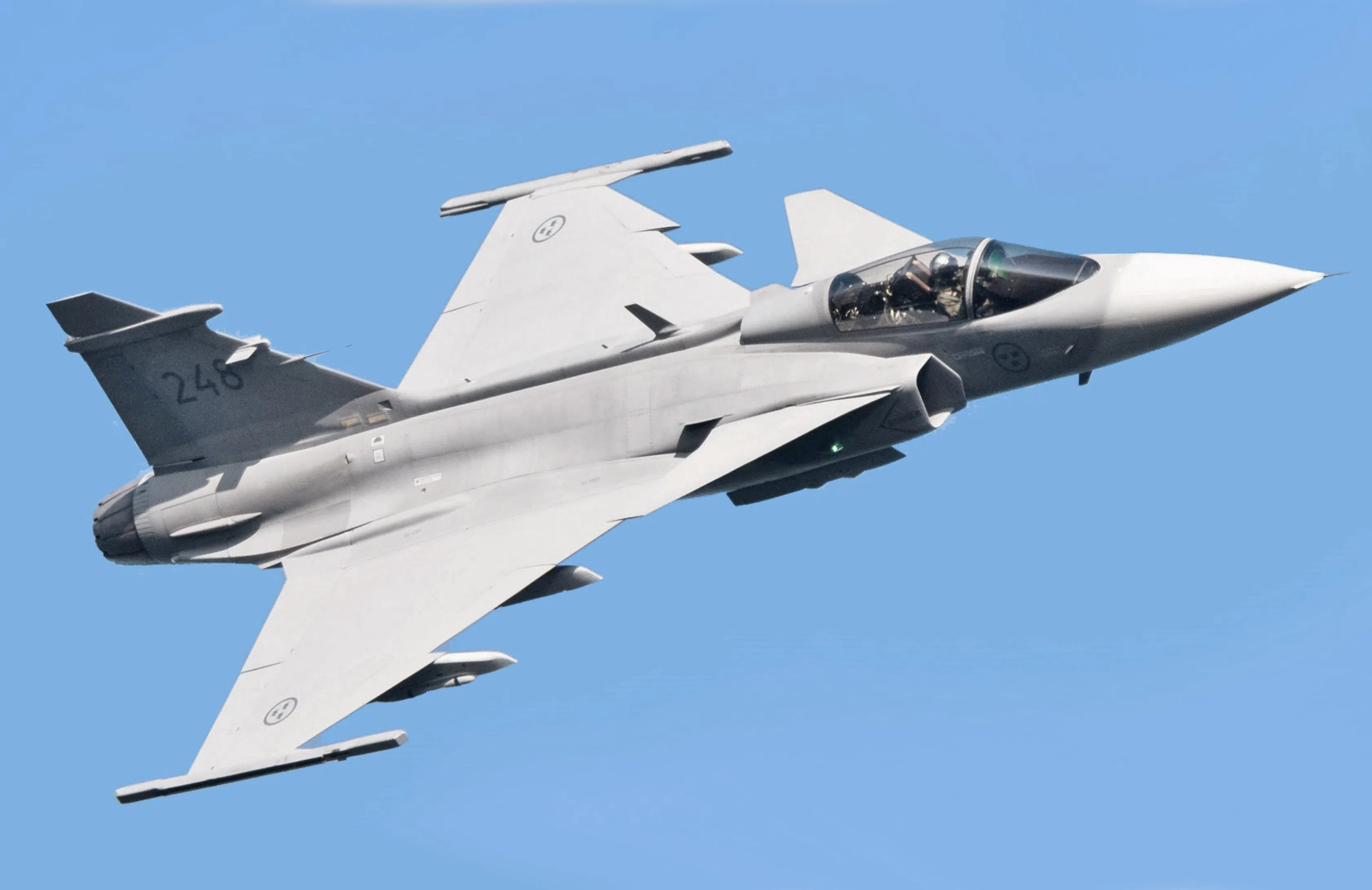 Saab Gripen fighter jet. (Photo: Wikipedia)