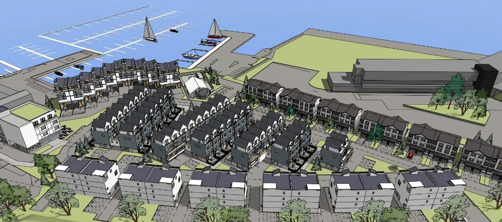Condo towers to townhouses approach for Belleville waterfront property