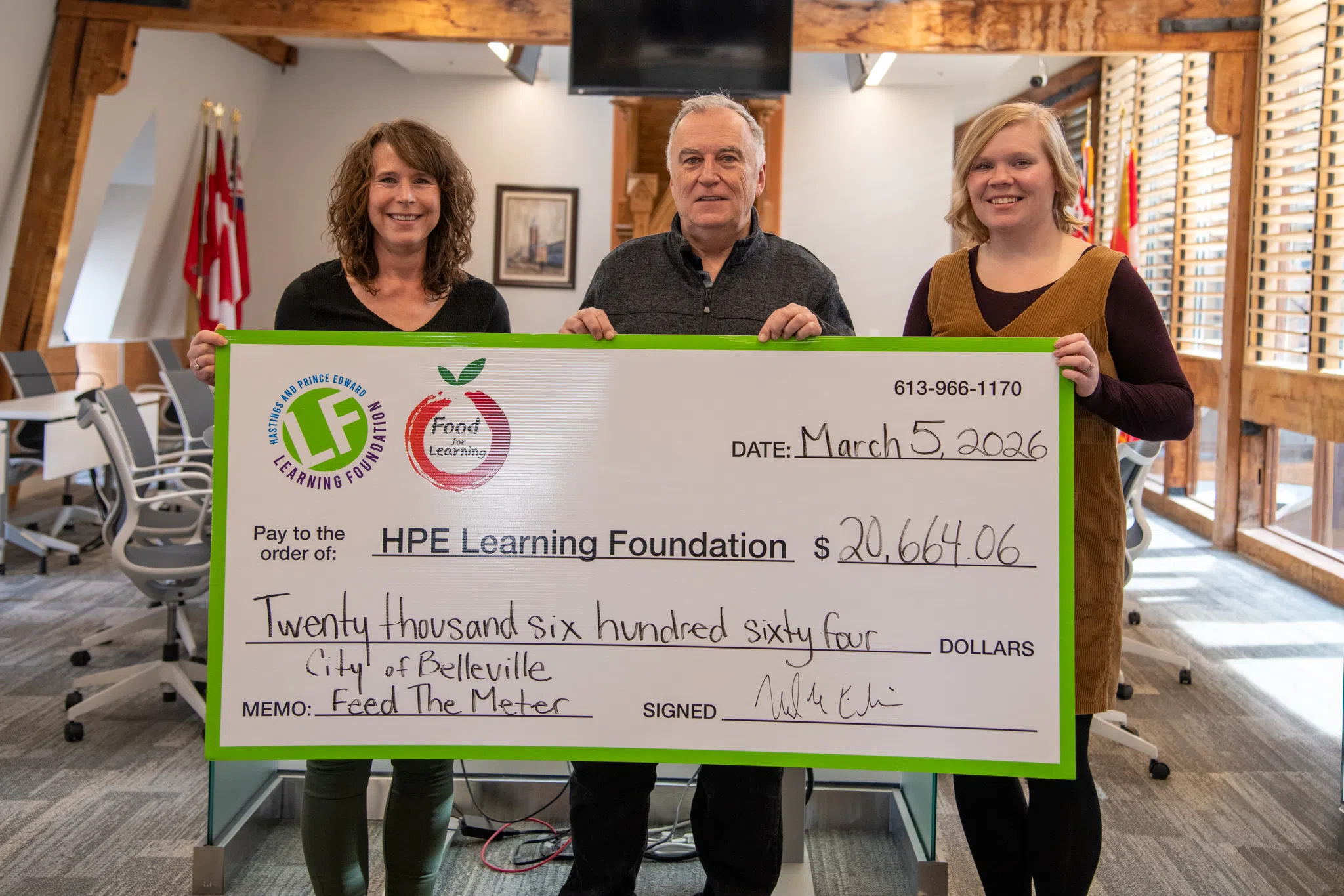 Over $20,000 presented to Hastings Prince Edward Learning Foundation