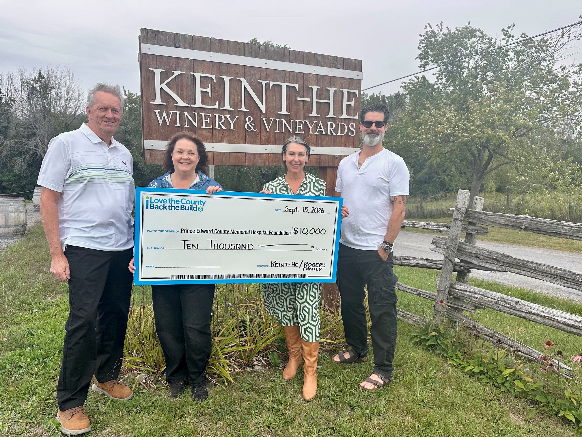 PECMH: Keint-he Winery deepens commitment to new hospital with second $10,000 gift
