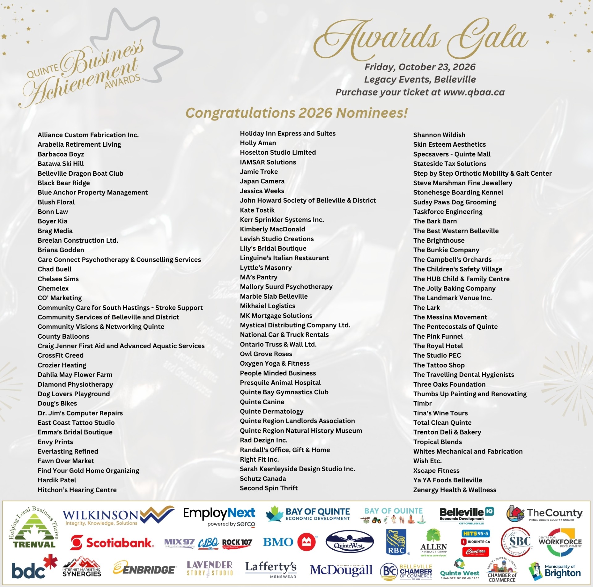 Business awards gala coming soon
